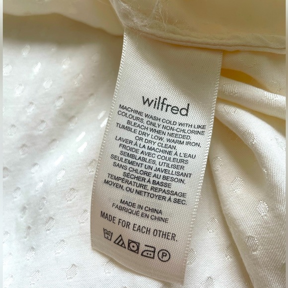 ARITZIA Wilfred mini babydoll dress white jacquard medium spaghetti strap - Picture 7 of 7